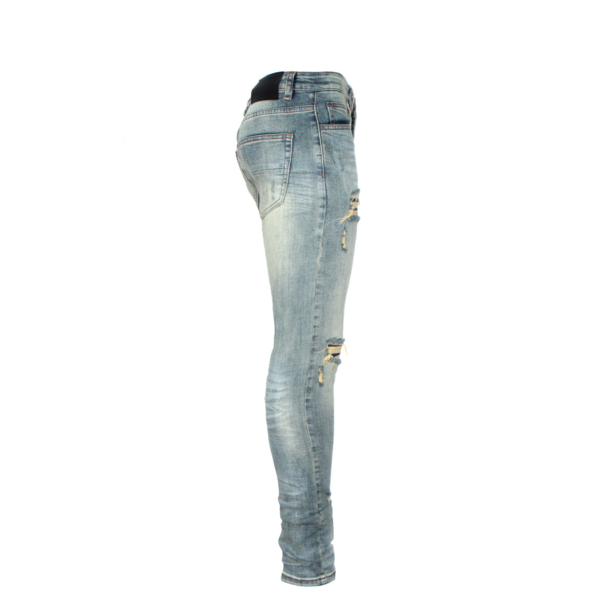 Serenede Serenity Prayer Men's Skinny Designer Jeans 