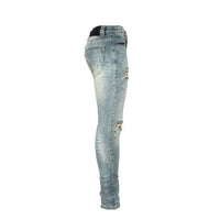 Serenede Serenity Prayer Men's Skinny Designer Jeans 