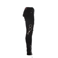 Serenede Xolo Men's Skinny CargoJeans Jet Black