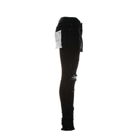 Purple-Brand P001 Black Oil Spill Men's Jeans