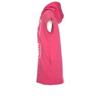 Cotton Fleece Sleeveless Dress with Hoodie