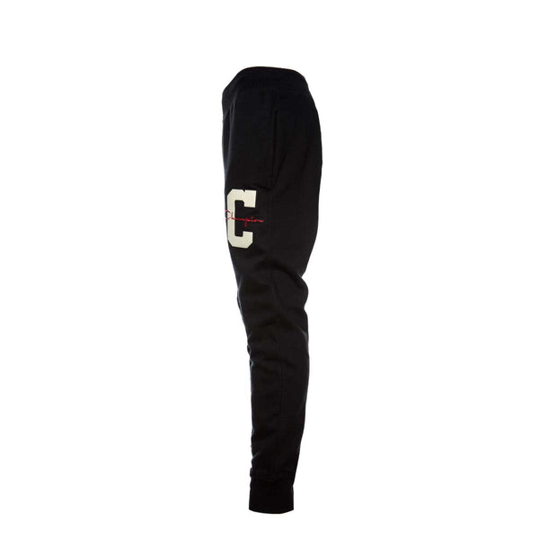 Champion Reverse Weave Varsity Logo Joggers Black