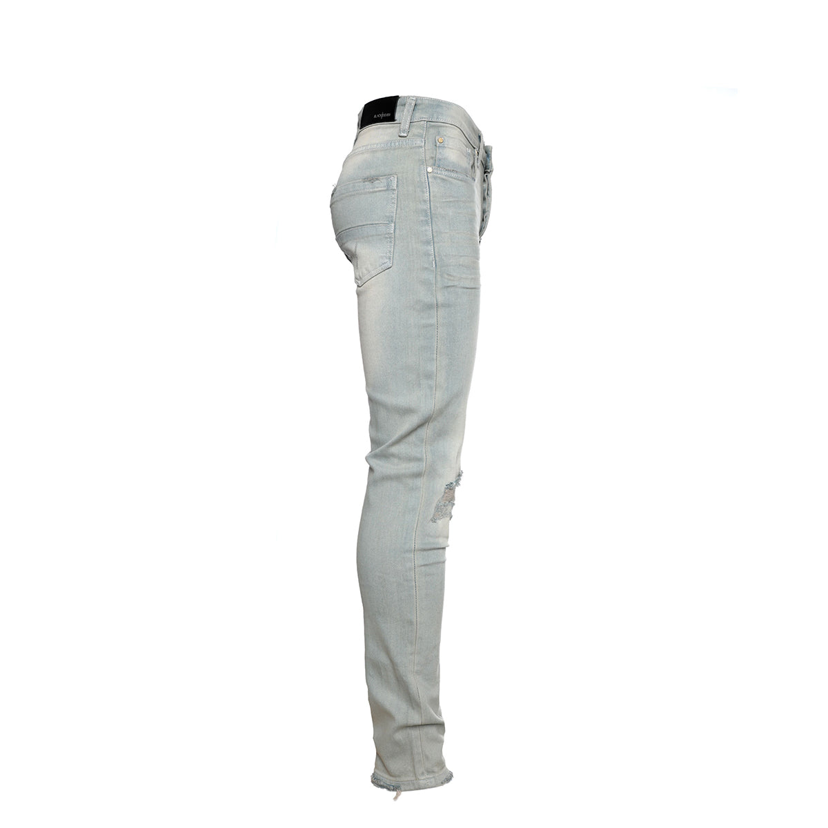 Black Denim Arctic Sky Men's Skinny Designer Jeans