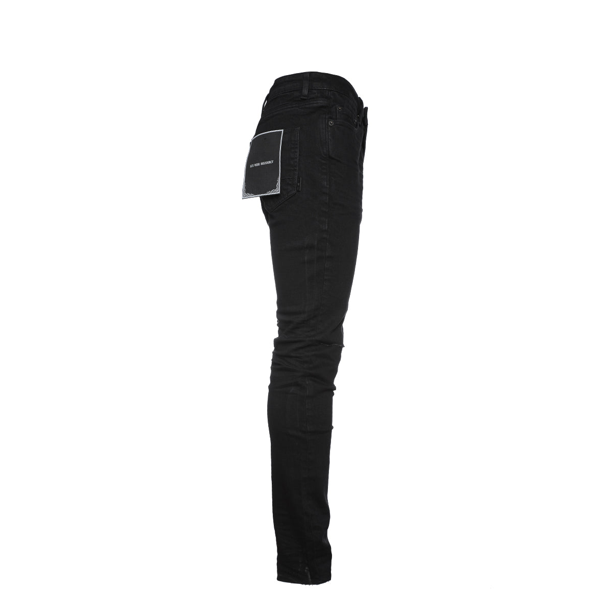 Six Week Residency Black Raw Desert Destroyed Men's Skinny Jeans