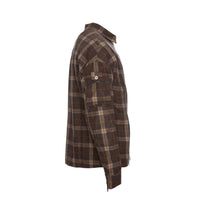 Kollar Mens Zip Flannel Brown