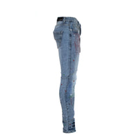 Black Denim "Luxe" Men's Skinny Designer Jeans Blue