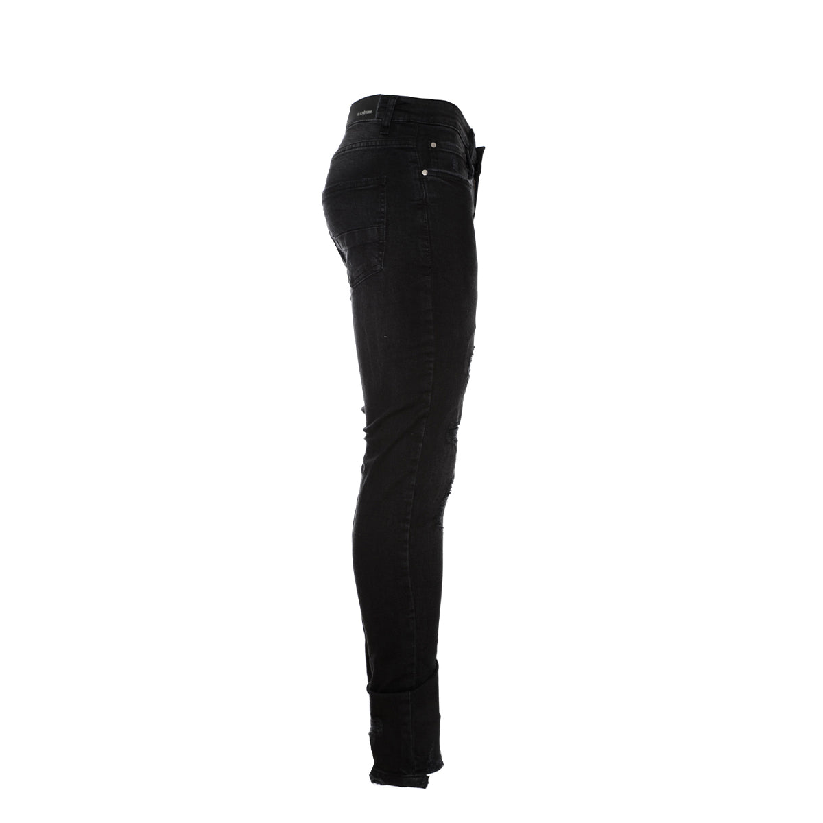 Black Denim Black Stone Men's Skinny Designer Jean