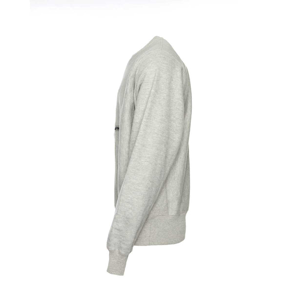 Champion Reverse Weave Crew Pullover Varsity Logo Grey
