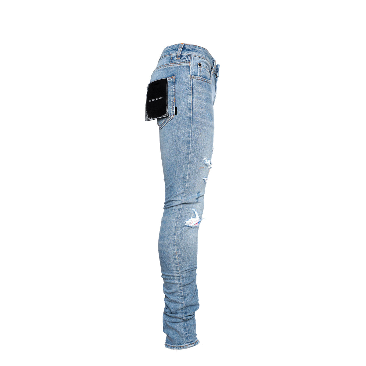 Six Week Residency Hippy Tye Dye Men's Repaired Ultra Skinny Jeans