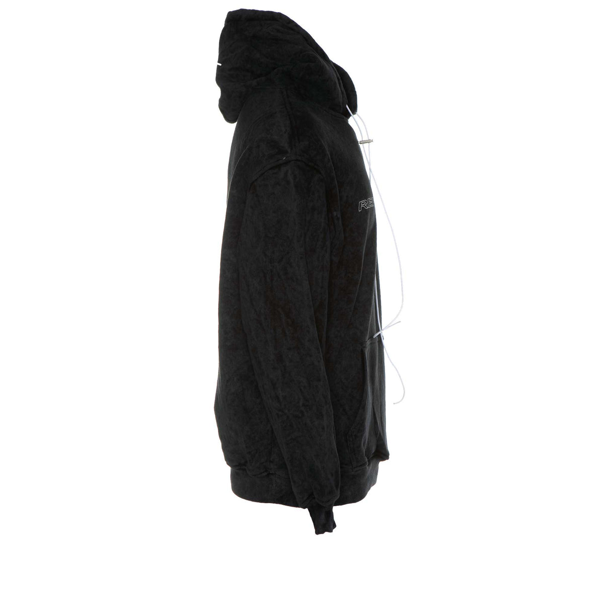 Represent Logo Hoodie Snow-Washed Black