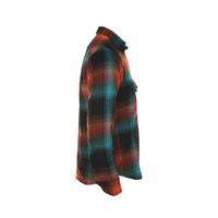 Raised by Wolves Double Plaid Flannel Men's Zip Shirt