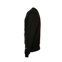 Champion Reverse Weave Crew Pullover Varsity Logo Black