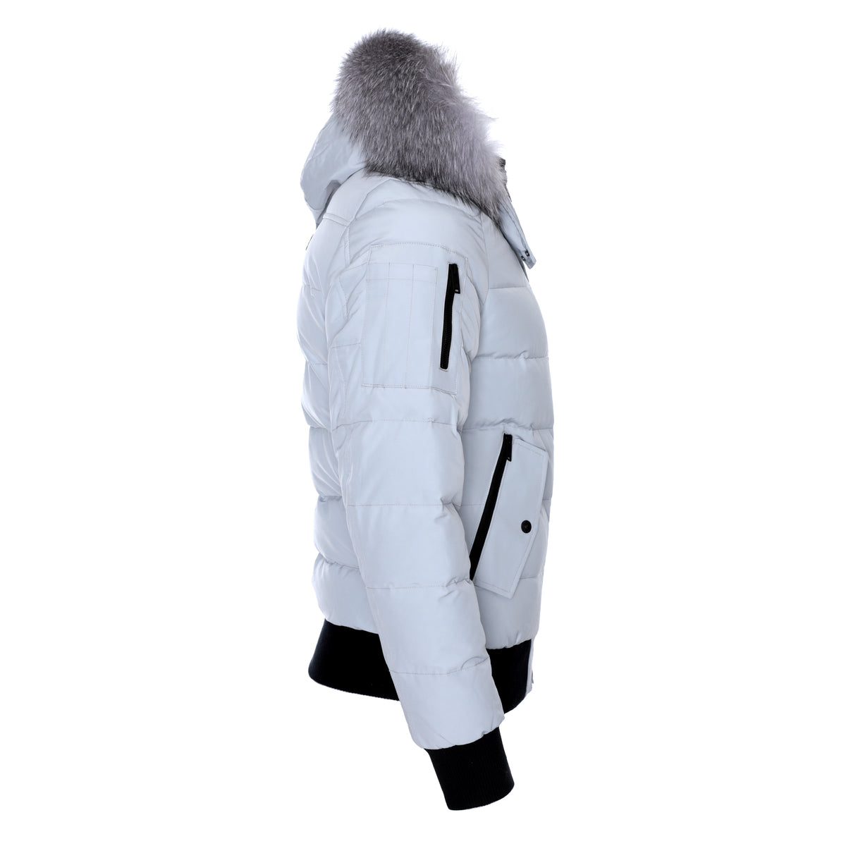 Moose Knuckles Scotch Town Bomber Men's Jacket Birch Grey