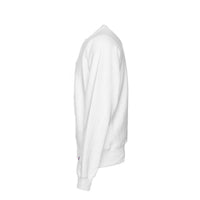 Champion Reverse Weave Crew Pullover Varsity Logo White