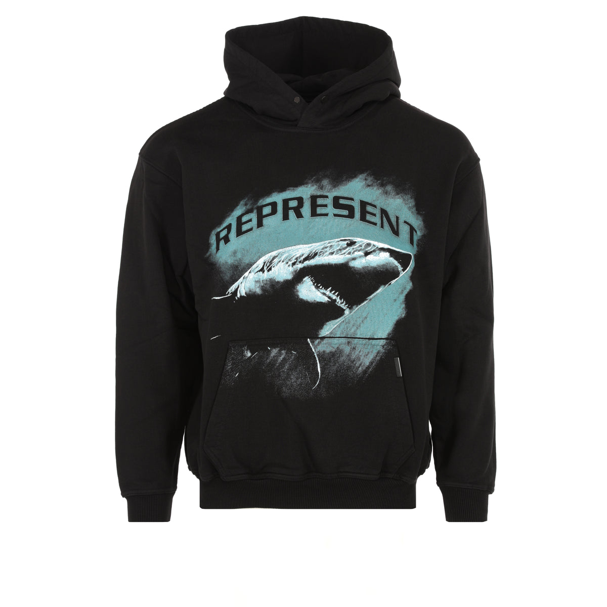 FW22 Represent Clo. Shark Men's Graphic Pullover Hoodie Jet Black 