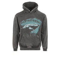 FW22 Represent Clo. Shark Men's Graphic Pullover Hoodie Vintage Black
