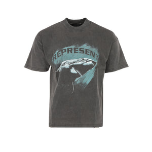 FW22 Represent Clo. Shark Men's Graphic Tee Vintage Black