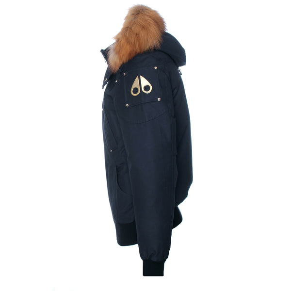 Moose Knuckles Little Rapids Men's Bomber Jacket Navy and Gold