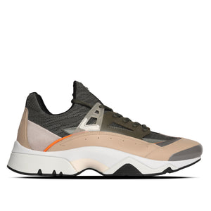 Kenzo Paris Sonic Lace Up Men's Designer Sneakers Dark Khaki