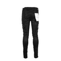 Purple Brand Denim P001 Black Tar Coated Cargo Men's Jeans