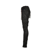 Purple Brand Denim P001 Black Tar Coated Cargo Men's Jeans