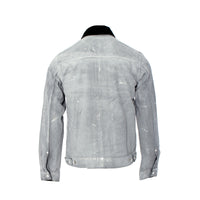P019 Overspray Black Denim Jacket