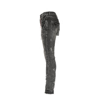 Purple Brand Vintage Black Acid Bleach Men's Jean