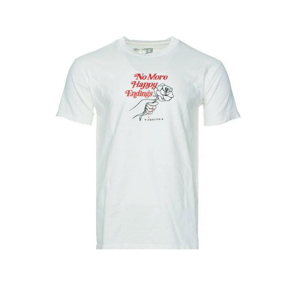 Rip N Repair No More Happy Endings Men's Graphic SS Tee white
