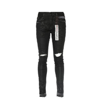 Purple Brand Worn Grey Black Coated Men's Skinny Jeans
