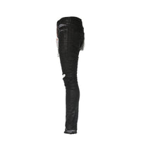 Purple Brand Worn Grey Black Coated Men's Skinny Jeans