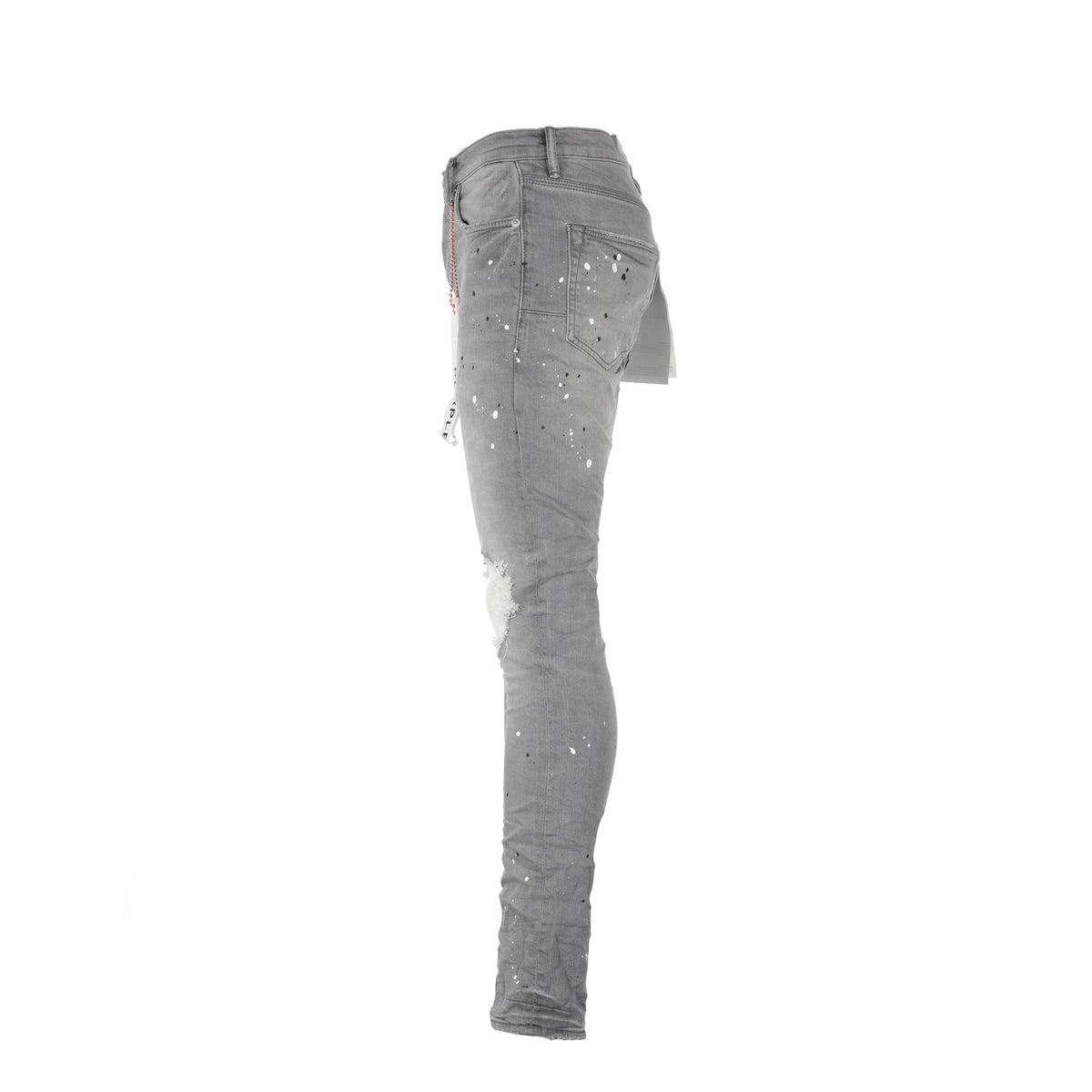 Purple Brand P001 Worn Grey Paint Blowout Jean