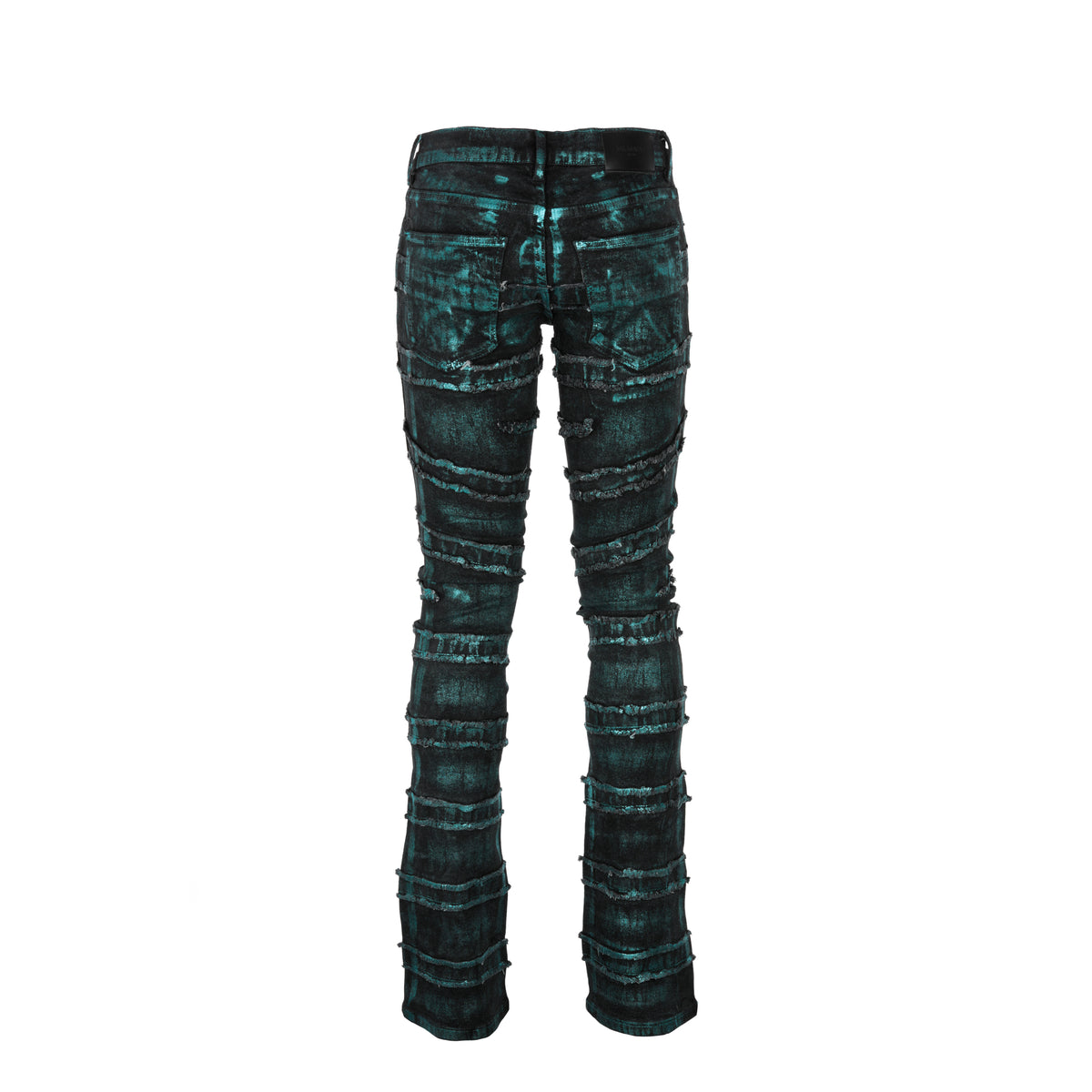 Valabasas Zodiac Verde Acua Waxed Men's Stacked Jeans Green