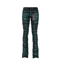 Valabasas Zodiac Verde Acua Waxed Men's Stacked Jeans Green